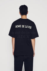 24FW カウボーイレタリングベビーフェイス半袖Ｔシャツ ブラック