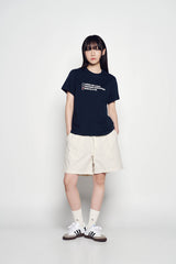 25SS STRIPE SET-UP LOOSE FIT SHORT PANTS IVORY