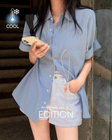 [MADE] Airy cooling short‑sleeve shirt