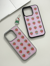 fruit tetris epoxy silver case-strawberry