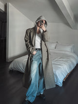 [wool80%] Mori Maxi Wool Hidden Coat