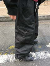 No.1610 F ヘリンボーン カーゴストリングパンツ