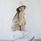 Cream Ribbon Cotton Hat