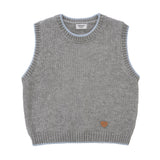シンプルラインニットベスト (Light Gray)