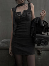 wrinkle pleated scarf (2color)