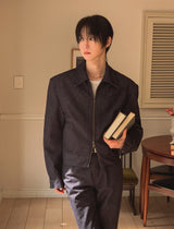 Chase Herringbone Denim Jacket