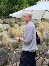 ポエルカラショートスリーブニット　3色