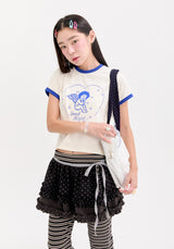frill wrap skirt_dot