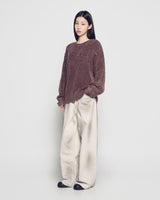 26SS WOMAN ダーティウォッシュドワイドデニムパンツ