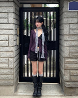 Mine Ribbed V-neck Button Cardigan