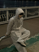 Tech multi-pocket hooded lightweight padding