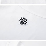 ステッチUネックコットンスパンハーフTシャツ [WHITE]
