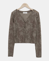 Beden Lace V-Neck Long Sleeve T-Shirt