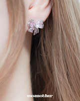 [IDLE Minnie Pick!] Pink Ribbon Cubic Earring