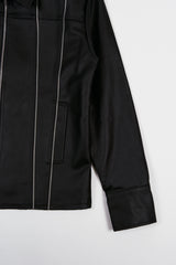 DENIM LINE ZIPPER JACKET (BLACK)