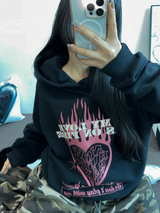LOVING IN FIRE HOODIE T SHIRT 🖤🩷2COLOR