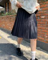 ラリシャプリーツミディワイドスカート