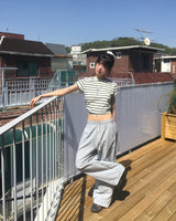 レヴァン ルーズフィット ストライプ ショートスリーブTシャツ