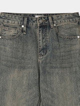 Slug wash bootcut denim