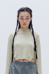 STITCH CROP HOODIE