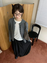 ボタン ウール カーディガン