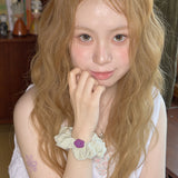 star button scrunchie green