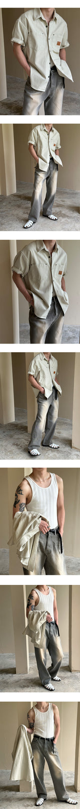 [S/S] Patch work shirts jacket(3color)