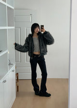 DEEP SLIM BOOTS CUT DENIM