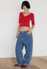 DEEP V HALF TEE