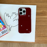 [MADE] STARRY HEART PHONE CASE BURGUNDY (glossy hard)