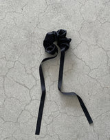 satin strap scrunchie (BLACK)