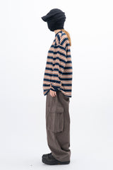 メリストライプロングスリーブTシャツ