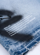 BBD Side Sprayed Custom Denim Shorts (Blue)