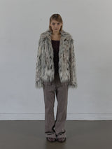 FAUX FUR JACKET / MIX