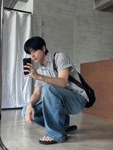 Saint Label Striped Short-Sleeve Shirt