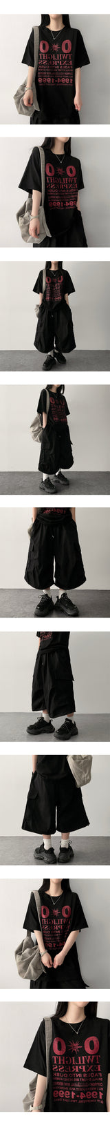 Double box fit short-sleeved T-shirt
