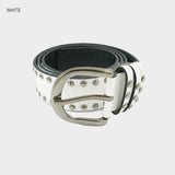 Stud synthetic leather belt