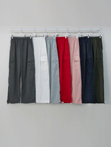 nylon cargo string pants