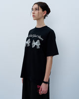 ツインリボンTシャツ　ブラック
