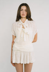 Ribbon cape cardigan