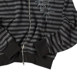 Untitled Starrynight Stripe Hood Zip Up Black