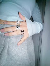 Chrome wave ring
