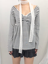 Ribbon Stripe Loose Top