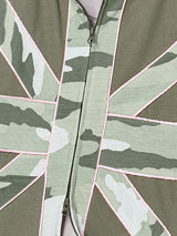 クロスパッチフーディー (KHAKI)