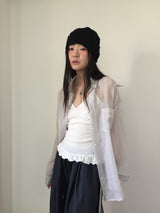 Odd see-through overfit shirt (3color)