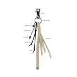 shot plait keyring (beige)