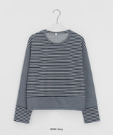 Hillmon Stripe Round Long Sleeve Tee