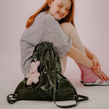 METALIC STRING BAG (KHAKI)
