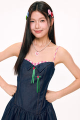 ラブダブ ボリューム ミニドレス (Navy)