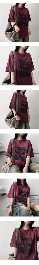 Loop Oversized Fit Short-Sleeved T-shirt